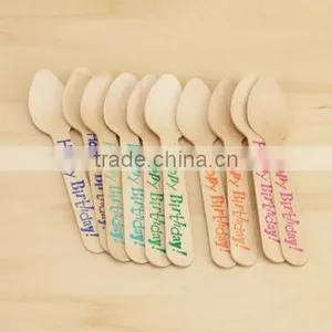 Disposable Wooden Cutlery, Set of 200 Wooden Spoons thumbnail-5