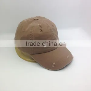 6 Panel Washed Distressed Dad Cap With Custom Logo thumbnail-2