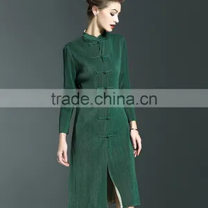 2017 New Slim Plicated Cheongsam One Piece Dresses thumbnail-3