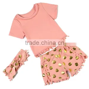 Toddler Summer Outfit Children Clothes Top and Shorts 3pcs Set thumbnail-4