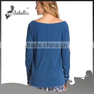 Custom Woman Yoga Clothing Running Cheap Long Sleeve Sport Shirt thumbnail-2