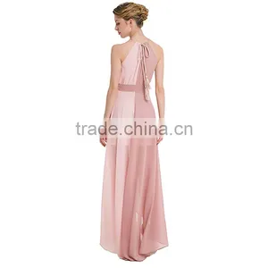 Maxnegio Sexy Fashion Summer Maxi Patchwork Halter Dress With Belt and Tassel Eveing Dress thumbnail-6