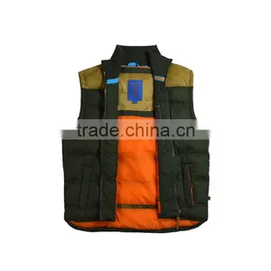 Newest Design Green Man Winter Vest Nylon Waistcoat For Men thumbnail-2