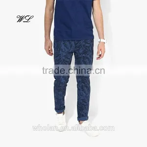 China Suppliers Men Latest Sweat Pants Water Base Pritning Jogger Pants Knit Fabric thumbnail-1
