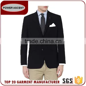 2017 Fashion Style Custom Black Blazer Men Suit Made In China thumbnail-2