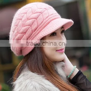 Stylish Autumn Knitted Cap Knitted Hat Double Layer Fashion Winter Hat for Young Girls SV005411 thumbnail-1