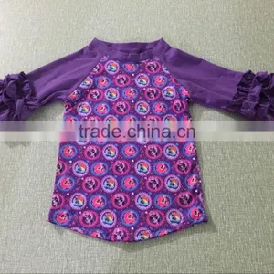 Wholesale Baby Ruffle Raglan T-shirt for Girls With Bunny thumbnail-6