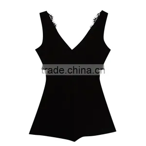 2017 Sexy Deep V-neck in Back and Front , Women Lace Back Jumpsuit thumbnail-6