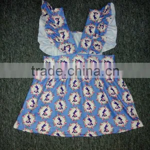 2017 Easter Day Design Flutter Sleeve Icing Ruffle Raglan Baby Dress Girls thumbnail-2
