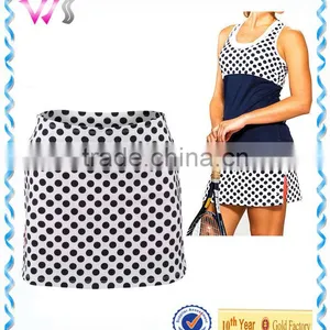 Spotty Printed Popular Tennis Mini Skirt Suits thumbnail-1