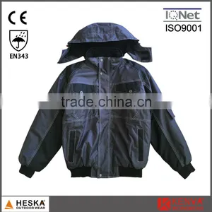OEM Workwear 300D Oxford Waterproof Bomber Jacket Black for Men thumbnail-1
