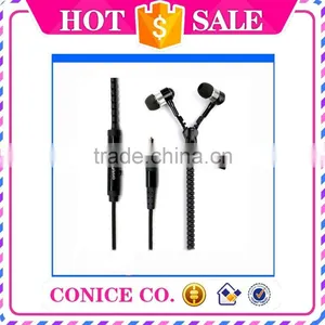 Custom Colors Stereo Noise Cancelling Function Metal Plug Zipper In-Ear Earphone thumbnail-3