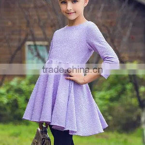 2016 New Design Girls' Dress Lace Flower Long Sleeve Dress for Girl thumbnail-1