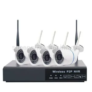 4CH 1080P Wireless NVR Kit Wifi CCTV System IR Outdoor Waterproof 1080p 1.3MP IP Camera P2P Video Security Surveillance thumbnail-1
