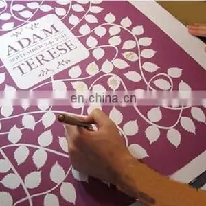 New Arrival Creative Leaves Fingerprint Signature Guest Book Wholesale thumbnail-1