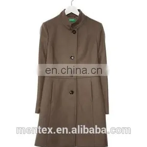 Stand Collar Wool Overcoat for Lady thumbnail-1
