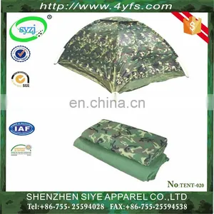 Double Layer Four Person Army Green Camouflage Camp Tent thumbnail-1