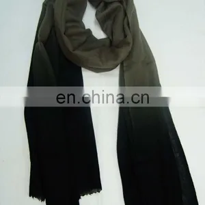Ombre Silk Pashmina Wool in Two Tone Colour Shawl... thumbnail-3
