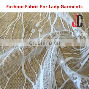 Wholesale JC AL8065 Polyester Spandex Chemical Lace Fabric for Wedding Dress thumbnail-3