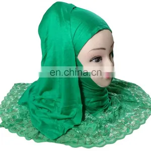 2-Way Style Scarf Hijab For Casual Party Wear 2017 / Latest Net Embrodiered Scarves Stoles thumbnail-2
