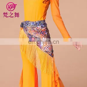 Tribal Floral Tassel Practice Belly Dance Hip Scarf Y-2051# thumbnail-2