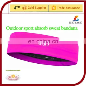 Customized Printed Logo Anti Slip Sports Mini Bandana Elastic Hair Band thumbnail-5