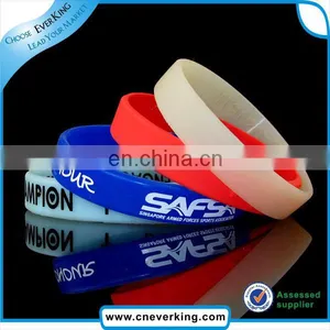 no Minimum Free Shipping Custom Silicone Wristband thumbnail-1