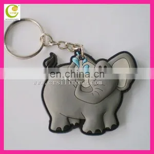Lovely Promotinal Gifts 3d Silicone Rubber Elephant Keychain thumbnail-1