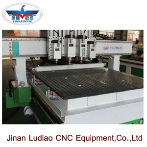 PVC Wood Door Production Line CNC Wood Router Machine 1325 With Three Spindles ATC CNC Router Price for Sale thumbnail-4