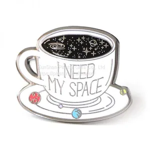 Space Coffee Cup Hard Enamel Pin thumbnail-1