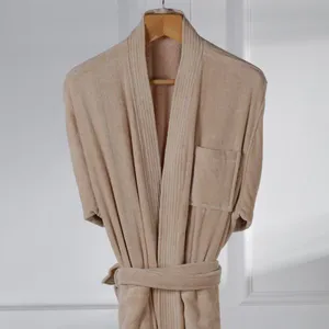 Eliya Wholesale 100 Cotton White Terry Bathrobe for Hotel thumbnail-1