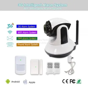 WIFI GSM GPRS 3G Camera Alarm System Support Android IOS App Live Video Home Security Alarm System thumbnail-1