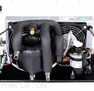 Small 24 Volt DC Compressor Compact Condensing Unit Refrigerant Units for Mini Portable Liquid Cycle Refrigeration thumbnail-1
