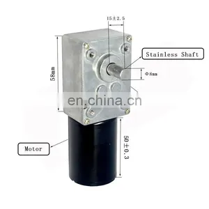 58mm 12v dc Gear Motors Brushless Fan Motor High Torque Spur Low Noise thumbnail-1