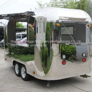 Mirror Type Silver Sparkling Stainless Steel Mirror Diners Snack Car Fashionable Coffee Shop thumbnail-2
