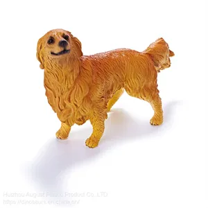 Realistic Solid Resin Plastic Home Pet Series Animal Figure Golden Retriever Puppy Dog Model Gift thumbnail-1