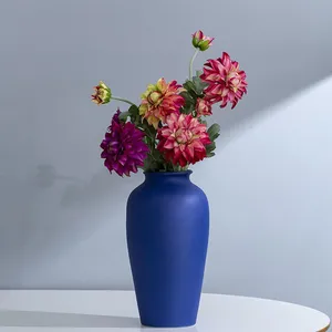 Nordic Large Blue Modern Simple Creative Hand Made Ceramic Vase For TV Bench Decor thumbnail-3