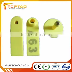 Eco-friendly EM4305 LF Rfid Ear Tag Animal Tags for Sheep / Cattle / Goat / Cow / Pig Animal Management thumbnail-4