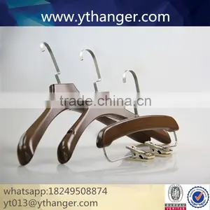 CY-653 Wholesale High-end Personlized Wooden Pant Hanger Wooden Clothes Hanger thumbnail-1