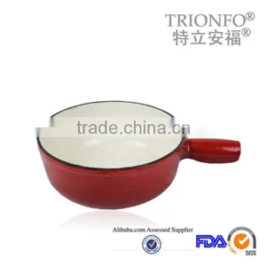 Lightening Red Enamel Cast Iron Non-stick Cooking Pot thumbnail-1