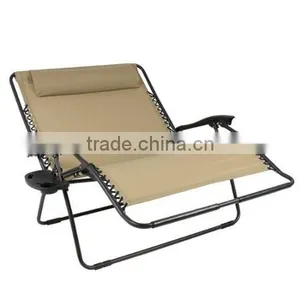 Double Chair Folding Zero Gravity Recliner Chair/Sun Lounger/Beach Chair thumbnail-2