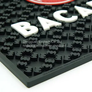Custom Branded Silicone Rubber Beer Bar Mat Eco Water Proof PVC Drinking Bar Rail Mat Silicone Bar Mat Srip Spill Bar Mat thumbnail-3