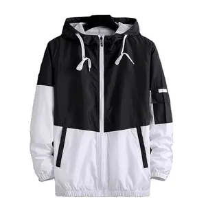 OEM Custom Logo Wind Breaker Fashion Men Outdoor Sports Plus Size Windbreaker Jacket For Men thumbnail-1