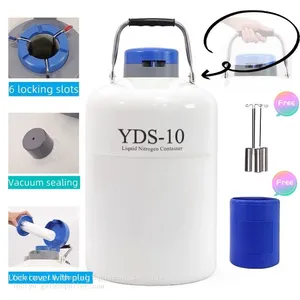 High-Performance 10L-210caliber Liquid Nitrogen Tank for Cell Preservation thumbnail-3
