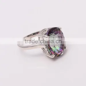 MYSTIC TOPPAZ RING ,925 Sterling Silver Jewelry Wholesale,WHOLESALE SILVER JEWELRY,SILVER EXPORTER,SILVER JEWELRY FROM INDIA thumbnail-2