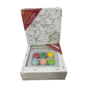 Preprinted Digital Stretched Canvas Board With Acrylic Paints Set Free Custom Painting Set For Sale thumbnail-2