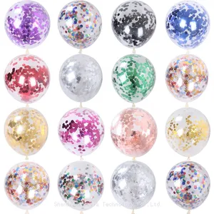 Factory Direct Themed Confetti Balloons - Navy Gold, Pink White, 50 Pcs, for Branded Events thumbnail-1