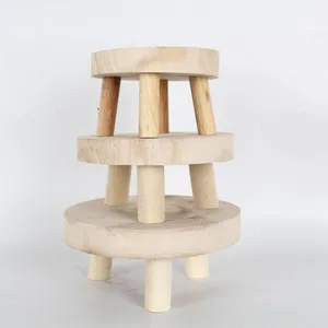 Paulownia Solid Wood Stool thumbnail-1