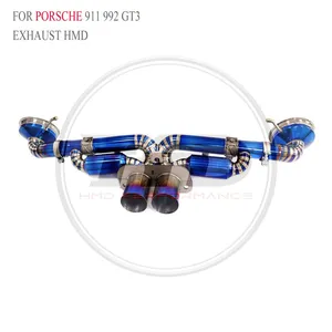 HMD Titanium Exhaust Catback for Porsche 911 997.1 Turbo/992 GT3 Car Accessories Muffler With Tips With Valve Exact Fit Whatsapp+86 18946955156 thumbnail-2