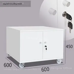 HN-OFC3 Office File Cabinet, Steel Mobile Printer Stand 2-Tier With Stainless Steel Handle, Shipping-Friendly Packaging thumbnail-5